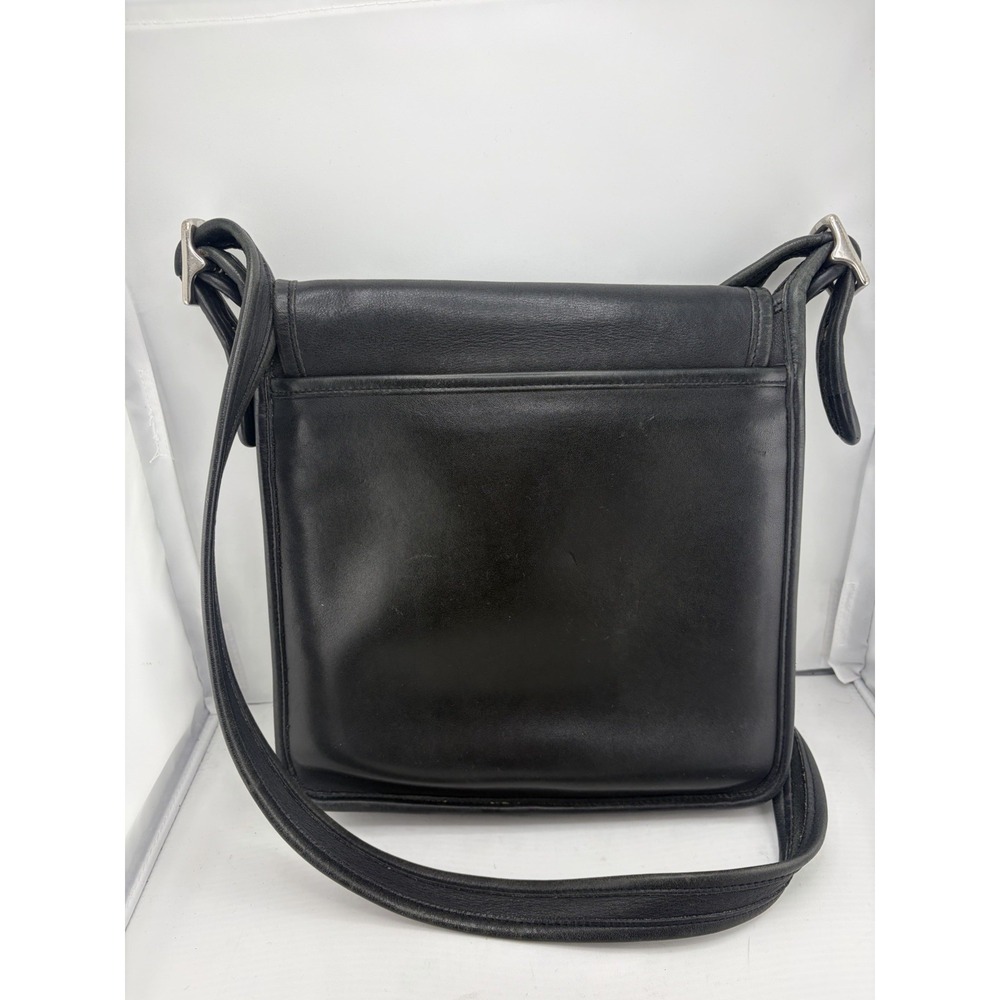 Vintage Coach Legacy Studio Flap Crossbody Messenger Bag Black Leather 9144 - Picture 10 of 12